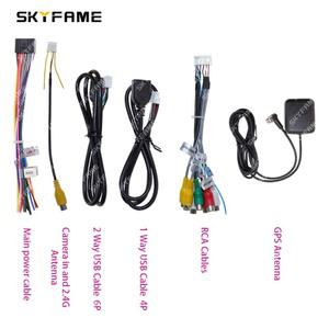 SKYFAME 차량 헤드 유닛 와이어 하네스 키트 안드로이드 RCA 케이블 GPS 4G 안테나 반전 라인 USB 마이크 S