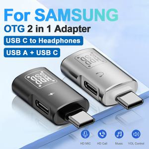 OTG 어댑터 C-USB 3.1 U 디스크 리더 오디오 헤드폰 변환기 호환 삼성 갤럭시 S24 S23 S22 21 UltraUSB C