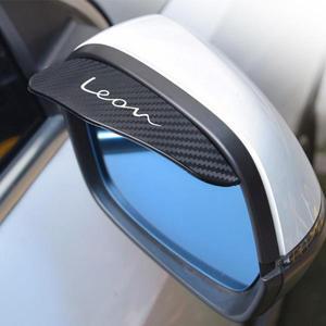 자동차 백미러 레인 아이브로우 바이저 탄소 섬유 사이드 눈 선 커버 좌석 레온 액세서리 2x