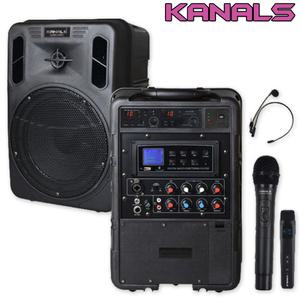 AL-786카날스 충전식 앰프 250W, 2채널 무선 마이크,블루투스, USB,에코 녹음