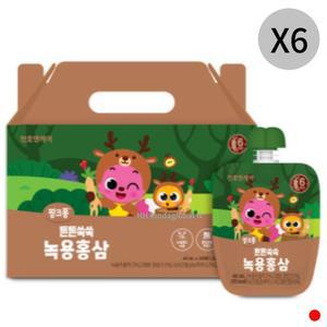 천호엔케어 핑크퐁 튼튼쑥쑥 어린이 녹용홍삼 30팩 X6