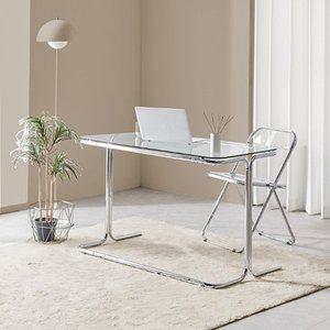 [기타]텐스페이스 뮤즈 1200 라운드 강화유리 테이블 책상 VE42R(착불)