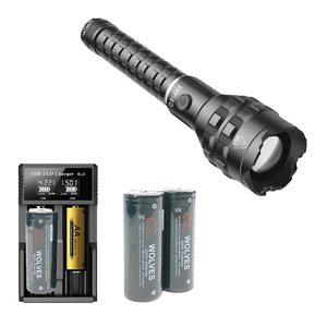 아웃도어 텍티컬 후레쉬 12000루멘 랜턴+26650 세트 (WFGOP0W)