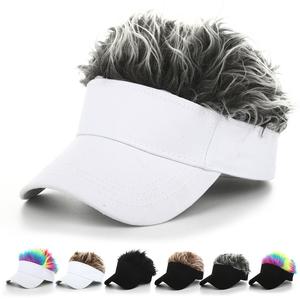 대머리 남성 가발 모자 인조 모발 가짜 머리카락 숏 헤어 짧은 모자 챙 캡