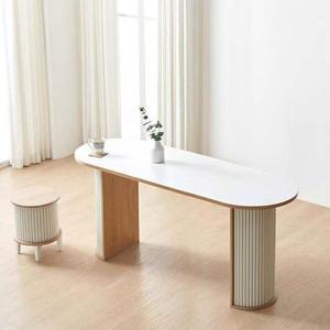 로마 이쁜식탁 템바보드 양면 1700 인테리어식탁 식탁 4인용식탁 타원식탁 라운드 반