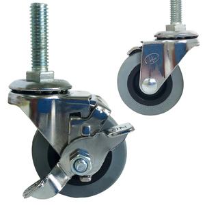 사각 각 파이프 너트 전용 50mm 회전 브레이크 바퀴