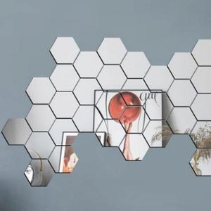 육각실버 아크릴 거울 붙이는 인테리어거울 16조각