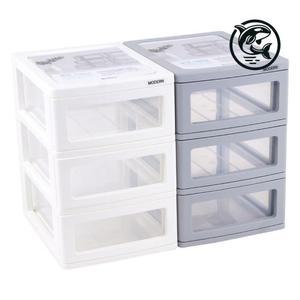 정리함 투명 3단 다용도 수납함 간편 수납정리함 실용적인 서랍형