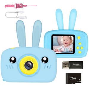 토이 카메라 미니 인치 HD 화면 교육 어린이 32GB SD 카드와 아이 선물을위한 휴대용 비디오 디지털