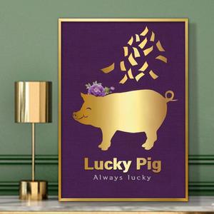 황금돼지 그유행림 액자 A3 PIG2 풍수그림 돈들어오는