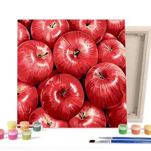 DIY 페인트렌팅 캔버스 행운의홍사과 25X25