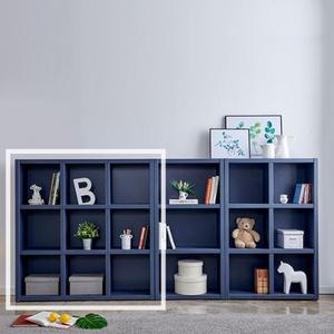 3단 책장(세련1200) 네이비 오픈형 책꽂이 정리함 선반
