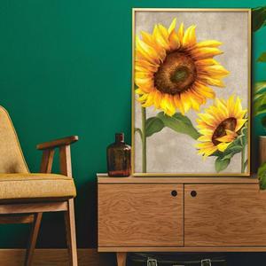 해바라기그림고급 액자 A2 SUN4 풍수그림 돈들어오는