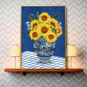 해바라기그림모던 액자 A3 7SUN5 풍수그림 돈들어오는