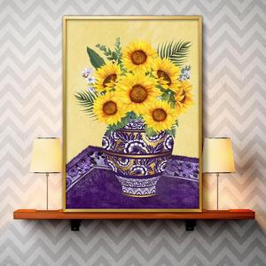 해바라기그림심플 액자 A3 7SUN6 풍수그림 돈들어오는