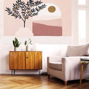 벽장식 트리 패브릭 인테리어 테피스 핑크 대형 L (3jnXd)