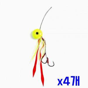 x4개 유동식 (옐로우) 타이라바 세트(40g) 훅