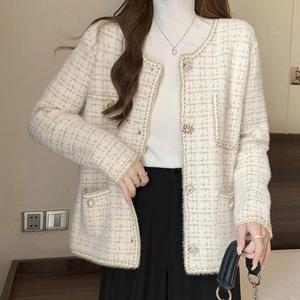 [피커]뽀글이가디건 트위드 st 니트