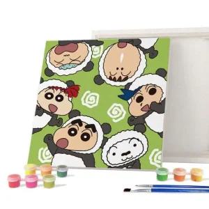 DIY 페인팅 짱구 그림그리기 짱구와 판다친구들 25X