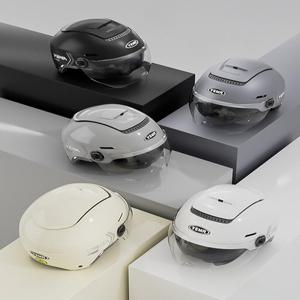 오토바이 헬멧 여름 통기성 자외선차단 하프헬멧 사계절용 빈티지 경량 오픈페이스 스쿠터