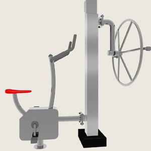 TK 우리 WRSP-4842 자전거+상체근육풀기 2인용 스텐 복합형