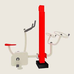 TK 자전거+어깨근육풀기 2인용 철재 복합형 VKSP-4956