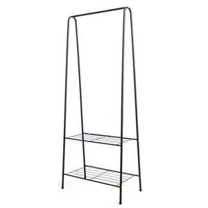 [퀸마루] 심플 미니행거 A형 2단선반식 싱글 드레스룸 철제 옷걸이 행거 스탠드옷걸이