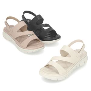 엘칸토 마쯔 여성 소프트 컷팅 디테일 경량 샌들 4cm LCWW97M526