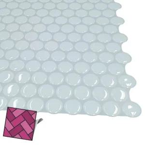 B월타일스티커 043 백색 땡땡이 스티커타일 (WFHU428)