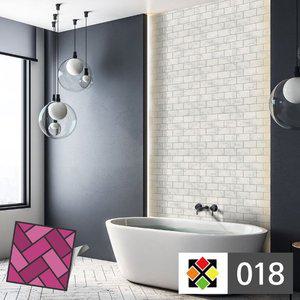 B스티커타일 018 대리석 벽돌 점착식 데코타일 (WFHU444)