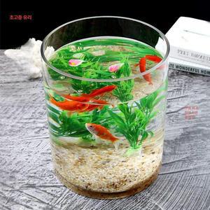 원형 어항 둥근 미니 30x30cm 거북이 관상어 사무실 투명 키우기 대형 금붕어 유리