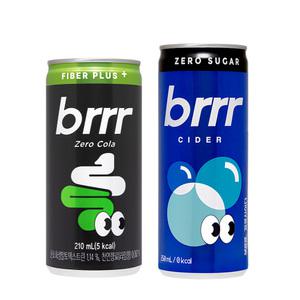 1+1 부르르 제로사이다 + 부르르 제로콜라 화이바(라임향) x 각 30캔 (총 60캔)