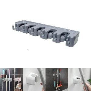 5구 마대 걸이/대걸레/꽂이/홀더/마포/걸레/밀대/고정/이동식/스탠드/대형/청소/거치대/가정/정리/매장