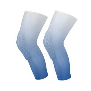 AMmao 블루 그래디언트 스포츠 무릎 패드 유소년 배구 농구 긴 다리 소매 브레이스 압박 레슬링 남자 여자 축구 댄스 요가용