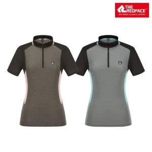 [하프클럽/레드페이스]여성 와일드 메쉬 하프 우먼 짚 티셔츠 REWFTSM19062