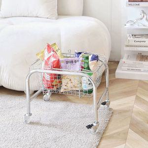 철제 트롤리 미니 이동식 바구니 스텐 거실 카트 주방 골드 바퀴달린 틈새수납선반 트레이 진