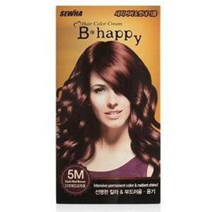 [HY39KG88_55]세화 헤어염색약 비해피 브라운 다크레드 5M