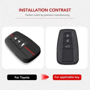 프리우스 튜닝 Toyota Highlander Corolla Prius RAV4 Camry Avalon C-HR GT86 용 실리콘 자동차 키 케이스