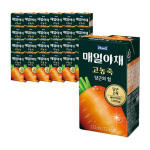 매일야채 고농축 당근의 힘 125ml 24p 당근주스 노인회 탕비실 소풍 대량구매 아침대용