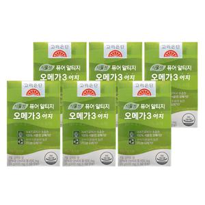 고려은단 식물성 퓨어 알티지 오메가3 이지 60정 X 6개