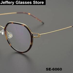 티타늄 안경테 2025 덴마크 브랜드 아세테이트 안경 남성 여성 큰 다각형 경량 프레임 빈