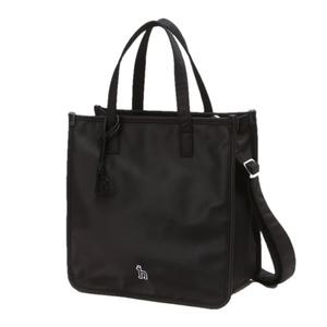 [24년신상] 헤지스 HAZZYS 아이코닉 나일론 블랙 미니 토트백 겸 숄더백(M)