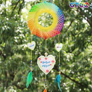 고품질 (SA) GTCO 무지개 스트링아트 드림캐쳐(하트)(1인용) (WFI3KOP)