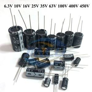 10V 16V 25V 35V 50V 400V 450V 1UF 2 2UF 4 7UF 10UF 1000UF 22UF 33UF 47UF 470UF 100UF 220UF 알루미늄 전해 콘덴서