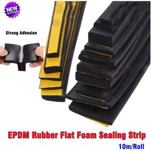 EPDM 플랫 고무 접착 테이프 씰링 강력한 충돌 스트립 단면 절연 방지 가스켓 블랙