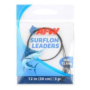 AFW 서플론 낚시 리더 - 블랙 나일론 코팅 스테인리스 스틸 와이어, 스위블 & 스냅, 3팩, 버라이어티 팩 - 고양이 낚시 및 이빨 게임 피쉬를 위한 강력한 리더 라인
