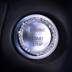 자동차 차량 스타트 버튼 시동버튼 링 액세서리 큐빅