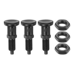 ABMH 3PCS 푸시 맞춤 스프링 플런저 플런저 노즈 리턴 노브 탄소강 직경 개폐식 플런저 AD M10X1TH 5MM