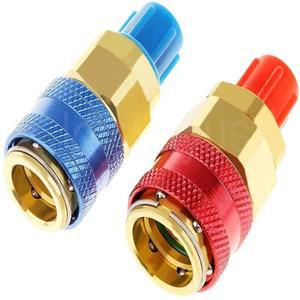 R134a 밸브 코어 커넥터 H/L AC 퀵 커플러 키트 시스템 어댑터 자동차 에어컨 냉매용 2 개