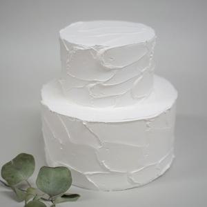 2단 클레이크림 모형케이크 웨딩케이크 브라이덜샤워 기념일 생일 소품 